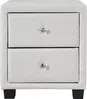 Vente-unique - PICHONIA Bedside table Stoff Weiß - B 40,5 cm x H 45,5 cm x L 41,5 cm Bild 4