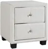 Vente-unique - PICHONIA Bedside table Stoff Weiß - B 40,5 cm x H 45,5 cm x L 41,5 cm Bild 3