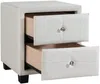 Vente-unique - PICHONIA Bedside table Stoff Weiß - B 40,5 cm x H 45,5 cm x L 41,5 cm Bild 5