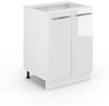 Midischrank Fame-Line Weiß Hochglanz 60 x 82 cm ohne Arbeitsplatte Vicco Bild 4