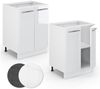 Midischrank Fame-Line Weiß Hochglanz 60 x 82 cm ohne Arbeitsplatte Vicco Bild 3