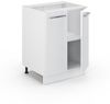 Midischrank Fame-Line Weiß Hochglanz 60 x 82 cm ohne Arbeitsplatte Vicco Bild 2