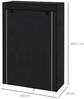 REDOM Stoffschrank Schwarzer mit 6 Fächern, zusammenklappbar, 103 x 43 x 162,5 cm (Packung, 1-St, Leichte Vliesoptik, als Kleiderschrank & Garderobe für kleine Räume) für Studentenwohnheim, Gästezimmer & Wohnmobil – schnell aufgebaut Bild 4