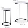 Relaxdays Satztisch 2er Set Marmoroptik & Metall Bild 4