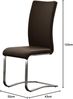 Esszimmerstuhl >Muvo II< (2er Set) in Braun aus Echtleder - 43x103x52cm (BxHxT) Bild 3