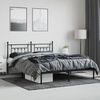vidaXL Bettgestell mit Kopfteil Metall Schwarz 180x200 cm 353541 Bild 4
