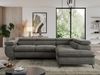 Mks Möbel 'Pedro L-Form' Ecksofa mit Schlaffunktion, verstellbaren Kopfstützen & Bettkasten, Dunkelgrau, Velours, mit Topper, rechts Bild 3