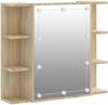 vidaXL Spiegelschrank mit LED Sonoma-Eiche 70x16,5x60 cm 808876 Bild 2