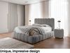 MEBLINI Polsterbett 140x200 mit Lattenrost ohne Matratze - CARLOS - Grau Boucle - Bubble Bett - Cloud Bett - Marshmallow Bed - Kopfteil Bett mit Stauraum Bild 2