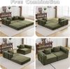 Leawin Sofa Sofas Wohnzimmer, Schlafsofa aus Chenille mit Bettfunktion, Flexibles 2-Sitzer Sofa für Wohnzimmer und Gästezimmer Bild 2