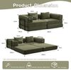 Leawin Sofa Sofas Wohnzimmer, Schlafsofa aus Chenille mit Bettfunktion, Flexibles 2-Sitzer Sofa für Wohnzimmer und Gästezimmer Bild 4