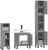 vidaXL 3-tlg. Badmöbel-Set Grau Sonoma Holzwerkstoff 3187803 Bild 4