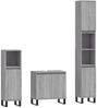 vidaXL 3-tlg. Badmöbel-Set Grau Sonoma Holzwerkstoff 3187803 Bild 2