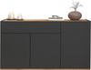 OTTO home Sideboard Garda, Kommode, Schrank, 3 Türen, 1 Schublade, Made in Italy, 3 Türen, 1 Schublade, grifflos Breite 120,1 cm, anthrazit/eiche matt Bild 3