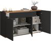 OTTO home Sideboard Garda, Kommode, Schrank, 3 Türen, 1 Schublade, Made in Italy, 3 Türen, 1 Schublade, grifflos Breite 120,1 cm, anthrazit/eiche matt Bild 4