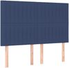 vidaXL Boxspringbett mit Matratze Blau 140x200 cm Stoff, Härtegrad: H2 [3136763] Bild 5