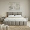 IDIMEX Polsterbett EMILIA, Bett 180x200 cm mit Lattenrost und gepolsterter Steppung Grau Bild 2