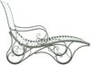 Gartenliege SENTA Antik - 58 x 140 x 101 cm, Metall, Antik-Grün | Sonnenliege Strandliege Bild 4