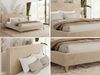 Design Polsterbett LUMARO CLASSIC 200 x 200 cm mit Lattenrost & 12cm hohen Füßen, Doppelbett mit Kopfteil, Konfigurierbar, Foam Matratze - Beige Plüsch - MIRO LUX Bild 2