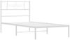 vidaXL Bettgestell mit Kopfteil Metall Weiß 100x200 cm 355311 Bild 3