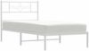 vidaXL Bettgestell mit Kopfteil Metall Weiß 100x200 cm 355311 Bild 5