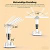 ibettertec LED Schreibtischlampe LED Doppelkopf Dimmbare Tischleuchte mit Stifthalter 360° Schwenkbare, LED fest integriert, LED fest integriert, Warmweiß (3000K), Naturweiß (4500K), Kaltweiß (6000K), Touch-Steuerung, tragbar, faltbar,Augenschutz, Nach... Bild 3