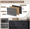 Refined Living Kommode Schubkastenkommode mit 2/4/5 /7/8/9 Schubladen stabilem Stahlrahmen (Sideboards mit Holzplatte und leicht zu ziehendem Griff für Schränke, wasserdicht Geeignet für Wohnzimmer, Kinderzimmer, Flur, Schlafzimmer), Große Kapazität, A... Bild 4