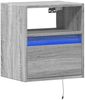 vidaXL TV-Wandschrank mit LED-Beleuchtung Grau Sonoma 41x31x45 cm 852323 Bild 3