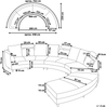 Sofa Polsterbezug hellgrau rund ROTUNDE Bild 2