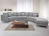 Sofa Polsterbezug hellgrau rund ROTUNDE Bild 3