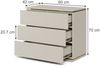 Kommode Linette Cashmere 80 x 70 cm mit 3 Schubladen Vicco Bild 2
