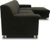 DOMO. collection Ecksofa Junin, Couch in L-Form, Füße mit Filzgleitern, Sofa, Polsterecke, Eckcouch, Polstergarnitur 251 x 150 x 72 cm (BxTxH), schwarz Bild 3