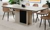 Esstisch Brebbia in sand und schwarz ausziehbar 160 - 200 x 90 cm Bild 2