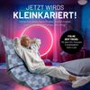 Lumaland 'Karo' Sitzsack XXL für Outdoor & Indoor, Polyester, Blau/Grau, 380 l Bild 4