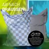 Lumaland 'Karo' Sitzsack XXL für Outdoor & Indoor, Polyester, Blau/Grau, 380 l Bild 5