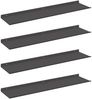 vidaXL Schwebendes Regal 4 pcs Schwarz 80 x 18 x 2,5 cm Stahl 8004033 Bild 2