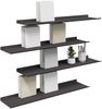 vidaXL Schwebendes Regal 4 pcs Schwarz 80 x 18 x 2,5 cm Stahl 8004033 Bild 3