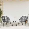 vidaXL Gartenstuhl in Ei-Form Schwarz Poly Rattan 4009287 Bild 3