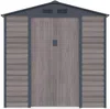 Vente-unique - ADELMO Gartenhaus Metall GrauBraun - B 181 cm x H 213 cm x L 203 cm Bild 4