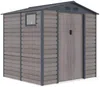 Vente-unique - ADELMO Gartenhaus Metall GrauBraun - B 181 cm x H 213 cm x L 203 cm Bild 5
