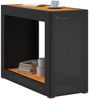 vidaXL Garten-Beistelltisch mit Holzplatte Schwarz Poly Rattan 366306 Bild 4