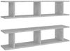 vidaXL Wandregale 2 Stk. Betongrau 90x18x20 cm Holzwerkstoff 807200 Bild 2