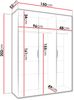 Kleiderschrank Midere 150 mit Frontspiegel (Farbe: Cashmere) Bild 5