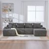 Modulsofa aus Cord 333x174x80 cm mit Cupholder & Seitentasche, dunkelgrau Bild 2