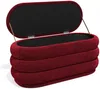 Vente-unique - ECAMBI Sitzbank StoffSamt Rot - B 47 cm x H 49 cm x L 112 cm Bild 3