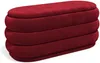 Vente-unique - ECAMBI Sitzbank StoffSamt Rot - B 47 cm x H 49 cm x L 112 cm Bild 2