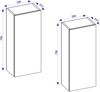 VCM Badmöbel Hochschrank Lendas 915280 Honig-Eiche / Weiß H. 150 x B. 33 x T. 22 cm Bild 3