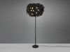 Große LED Stehleuchte mit Blätter Lampenschirm Schwarz Gold, Höhe 180cm Bild 3