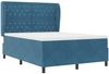 vidaXL Boxspringbett mit Matratze Dunkelblau 200 x 140 cm Samt 3340878 Bild 4