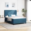 vidaXL Boxspringbett mit Matratze Dunkelblau 200 x 140 cm Samt 3340878 Bild 3